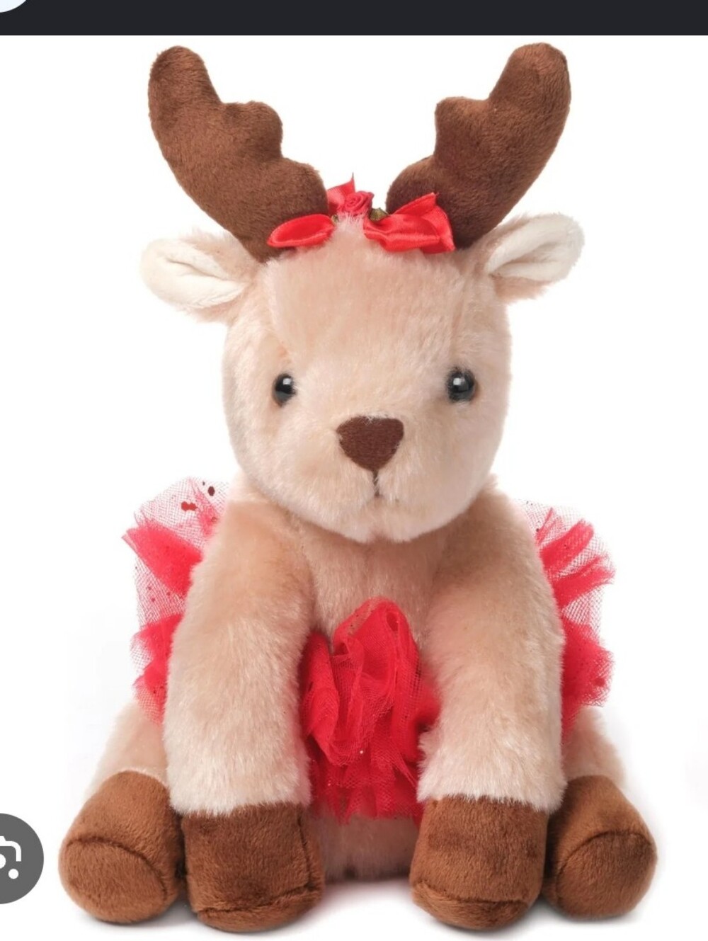 The Bearington Collection 7" Ballerina Reindeer Darling Dancer Plush Animal